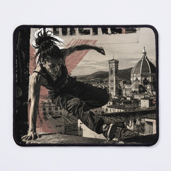 Item preview, Florence Rooftop Runner | Underground Parkour Art Print designed and sold by DrizzyV.