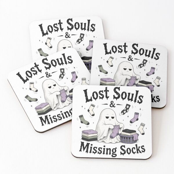 Item preview, Funny Ghost Missing Socks Laundry Art designed and sold by InkNovaLab.