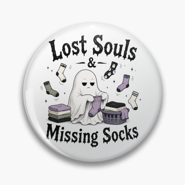 Item preview, Funny Ghost Missing Socks Laundry Art designed and sold by InkNovaLab.