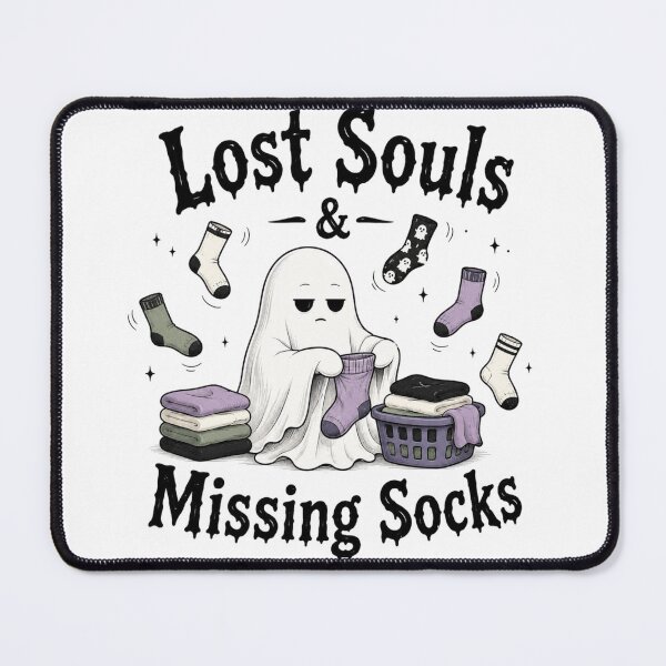 Item preview, Funny Ghost Missing Socks Laundry Art designed and sold by InkNovaLab.