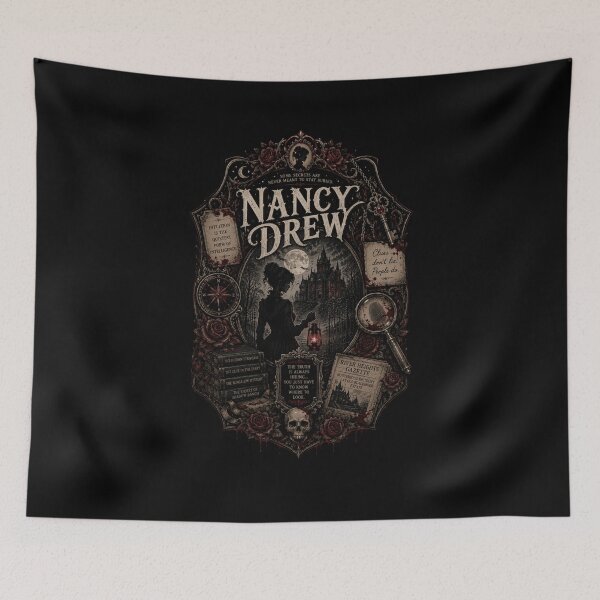 Item preview, Nancy Drew Gothic Horror Mystery Art | Dark Academia Vintage Detective Design designed and sold by ThreadTheory976.