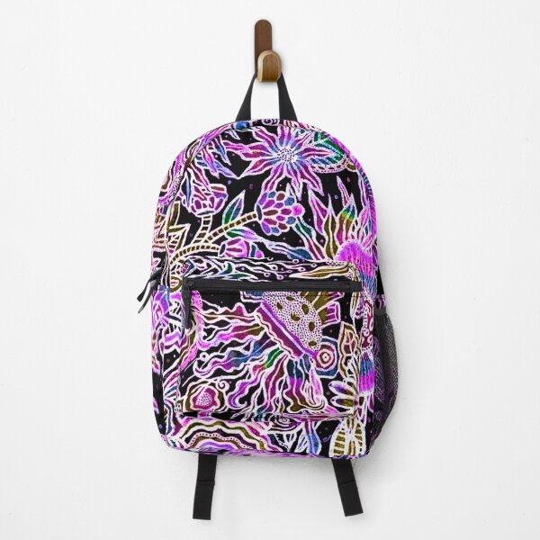 Item preview, NAMMU: Midnight Neon - Electric Maximalist Hand-Drawn Floral Art designed and sold by Bloom Theory.