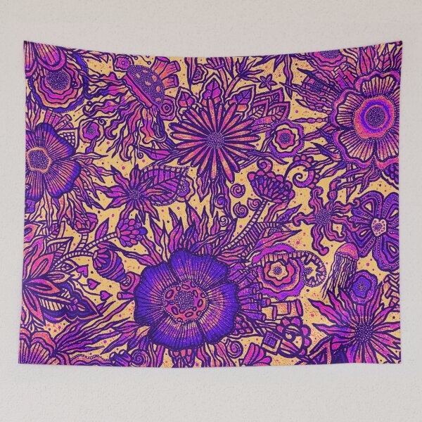 Item preview, NAMMU: Ancient Earth - Warm Maximalist Hand- Drawn Floral Art designed and sold by Bloom Theory.