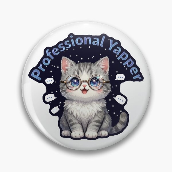 Item preview, Professional Yapper: Midnight Galaxy Cat designed and sold by MalisoStickers.
