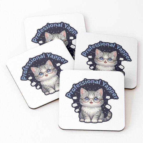 Item preview, Professional Yapper: Midnight Galaxy Cat designed and sold by MalisoStickers.