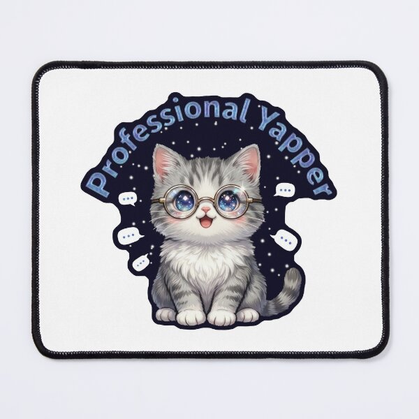 Item preview, Professional Yapper: Midnight Galaxy Cat designed and sold by MalisoStickers.