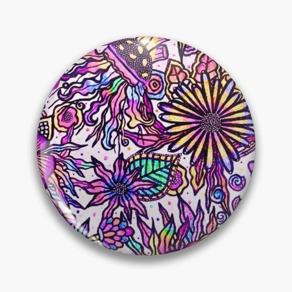 Item preview, NAMMU: Primordial Source - Original Maximalist Hand-Drawn Floral Art designed and sold by Bloom Theory.