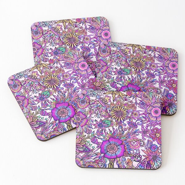 Item preview, NAMMU: Primordial Source - Original Maximalist Hand-Drawn Floral Art designed and sold by Bloom Theory.