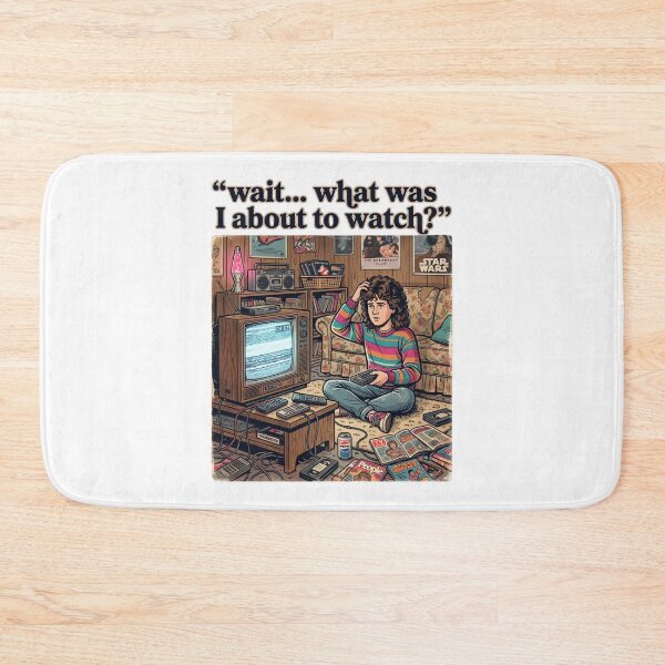 Item preview, Wait… What Was I About to Watch? Funny Retro 80s TV Nostalgia Design designed and sold by urbinet.