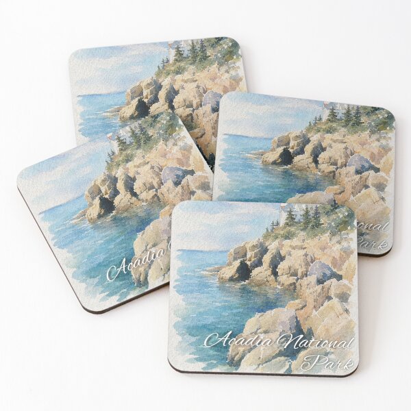 Item preview, Acadia National Park Maine Watercolor Art Print designed and sold by GASCE Studio.