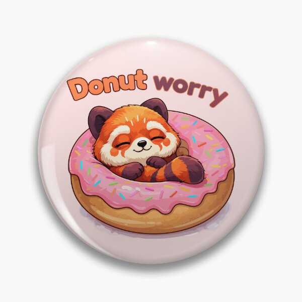 Item preview, Red Panda Donut Worry  designed and sold by RedpandasMerch.