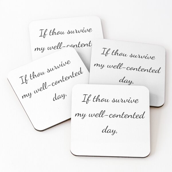 Item preview, "If thou survive my well-contented day," - handwriting black designed and sold by ariksworld.