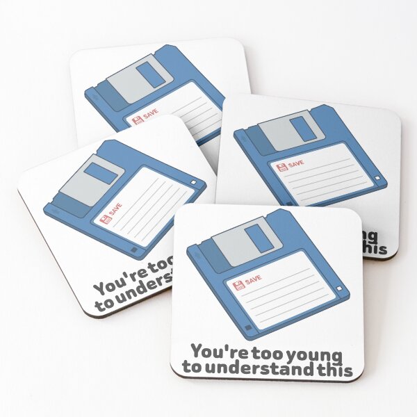 Item preview, Funny Retro Floppy Disk "You're too young to understand this" Vintage Tech Gift designed and sold by PixelCatalyst.