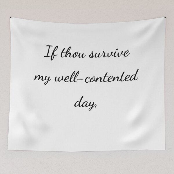 Item preview, "If thou survive my well-contented day," - handwriting black designed and sold by ariksworld.