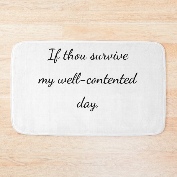 Item preview, "If thou survive my well-contented day," - handwriting black designed and sold by ariksworld.