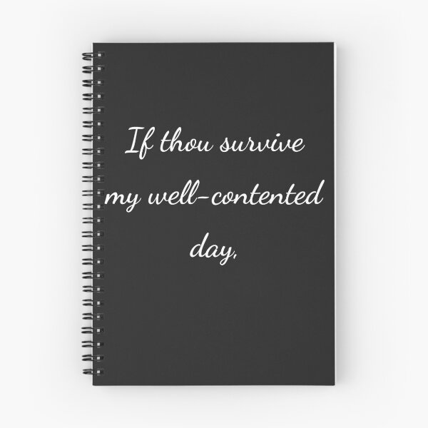Item preview, "If thou survive my well-contented day," - handwriting white designed and sold by ariksworld.