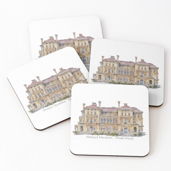 Item preview, Newport Mansions Rhode Island Watercolor Art Print designed and sold by GASCE Studio.