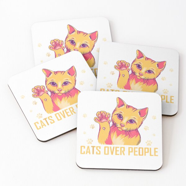 Item preview, Cats Over People Introvert Cat Lover Antisocial Kitten T-Shirt designed and sold by RKdrawings.