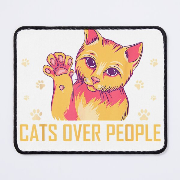 Item preview, Cats Over People Introvert Cat Lover Antisocial Kitten T-Shirt designed and sold by RKdrawings.