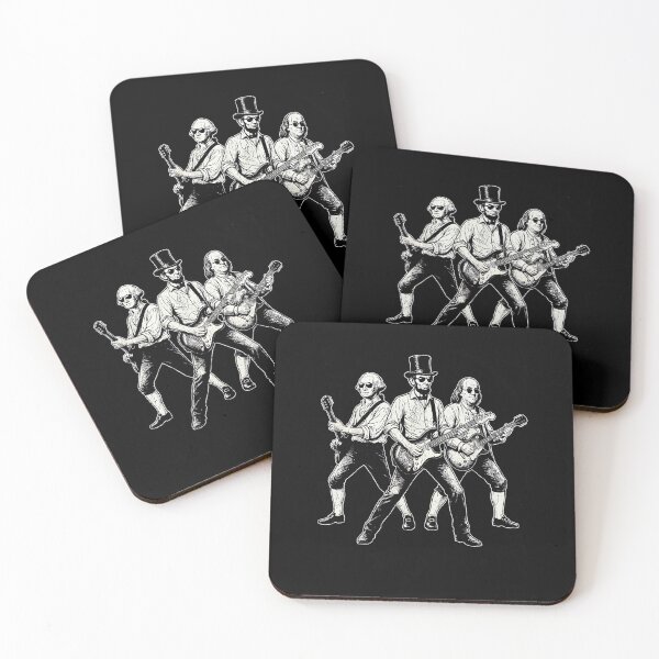 Item preview, Presidents Playing Guitar Funny Rock Band July 4th Vintage designed and sold by KudoJunichironl.