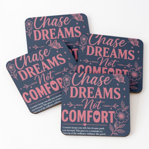 Item preview, Chase Dreams Not Comfort Shirt | Motivational Quote Aesthetic Tee | Self Growth Inspiration designed and sold by DesignerThreads.