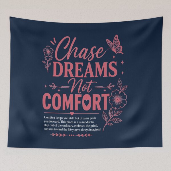 Item preview, Chase Dreams Not Comfort Shirt | Motivational Quote Aesthetic Tee | Self Growth Inspiration designed and sold by DesignerThreads.