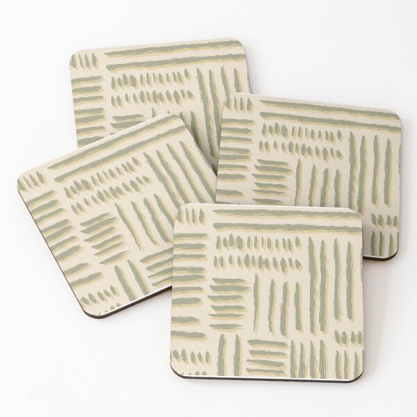 Item preview, Abstract Brush Stroke Pattern – Neutral Sage Green Boho Art designed and sold by Barelythere2324.