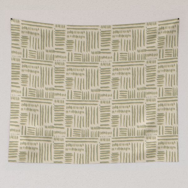 Item preview, Abstract Brush Stroke Pattern – Neutral Sage Green Boho Art designed and sold by Barelythere2324.