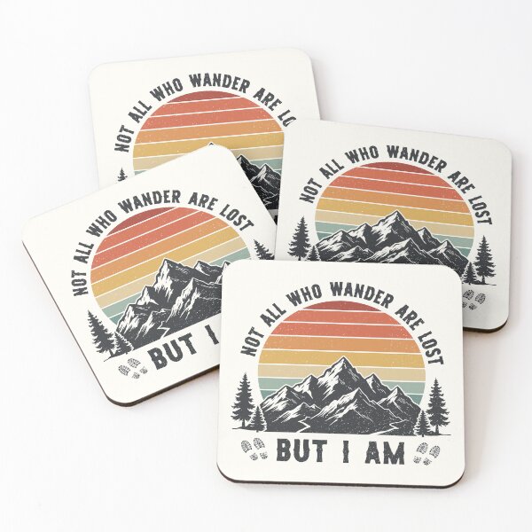 Item preview, Funny Not All Who Wander Are Lost But I Am Vintage Hiking Mountain designed and sold by RareBunny.
