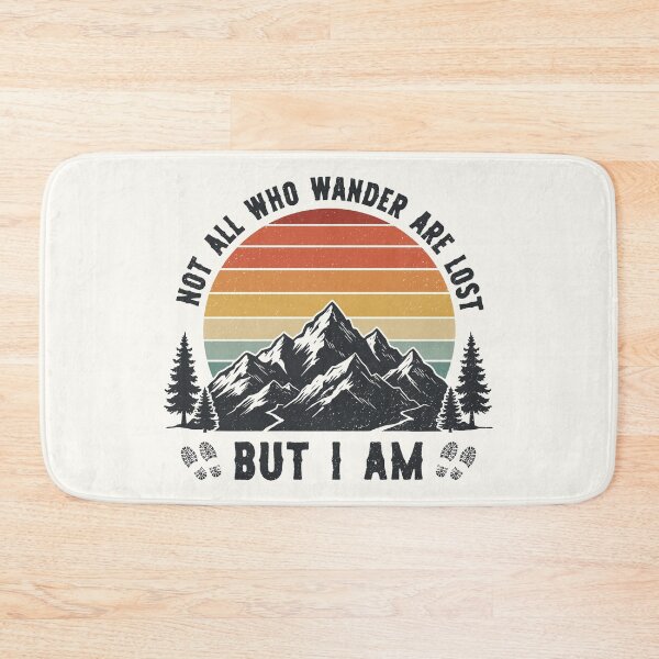 Item preview, Funny Not All Who Wander Are Lost But I Am Vintage Hiking Mountain designed and sold by RareBunny.