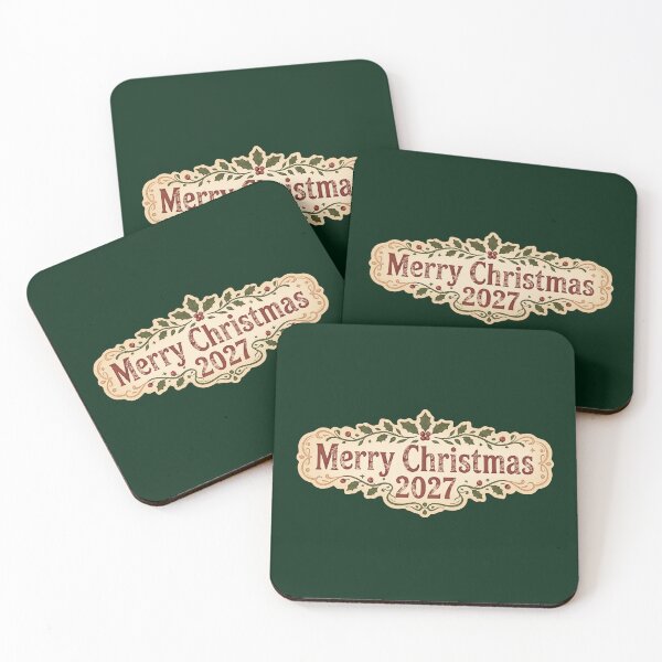 Item preview, Merry Christmas 2027: Vintage Berry Holiday Art designed and sold by MalisoStickers.