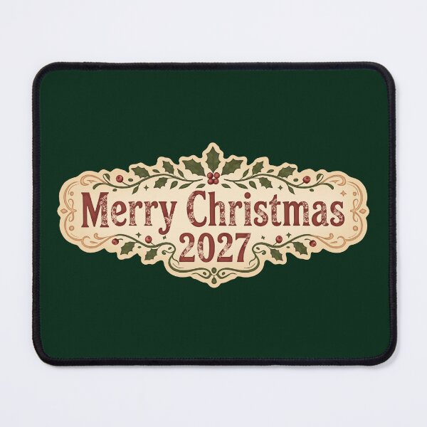 Item preview, Merry Christmas 2027: Vintage Berry Holiday Art designed and sold by MalisoStickers.