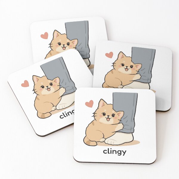 Item preview, Clingy Cat Hugging Human Leg Kawaii designed and sold by MJ ART.