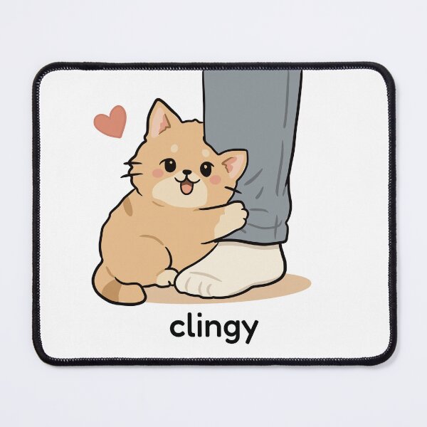 Item preview, Clingy Cat Hugging Human Leg Kawaii designed and sold by MJ ART.