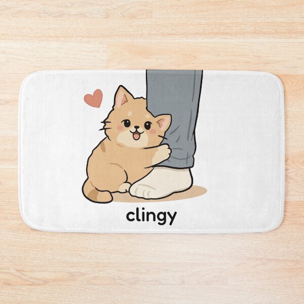 Item preview, Clingy Cat Hugging Human Leg Kawaii designed and sold by MJ ART.