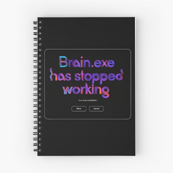 Item preview, Brain.exe Has Stopped Working – Funny Burnout Tech Humor Minimal Design designed and sold by Studio Atharv.