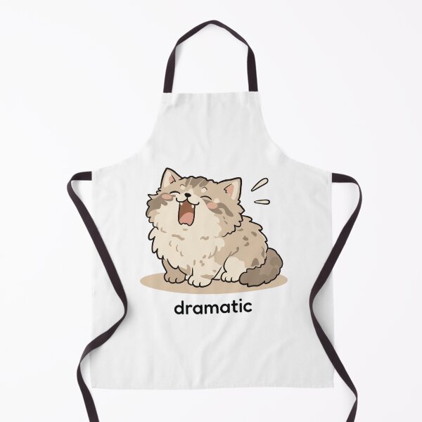 Item preview, Dramatic Fluffy Cat Yelling Kawaii Illustration designed and sold by MJ ART.