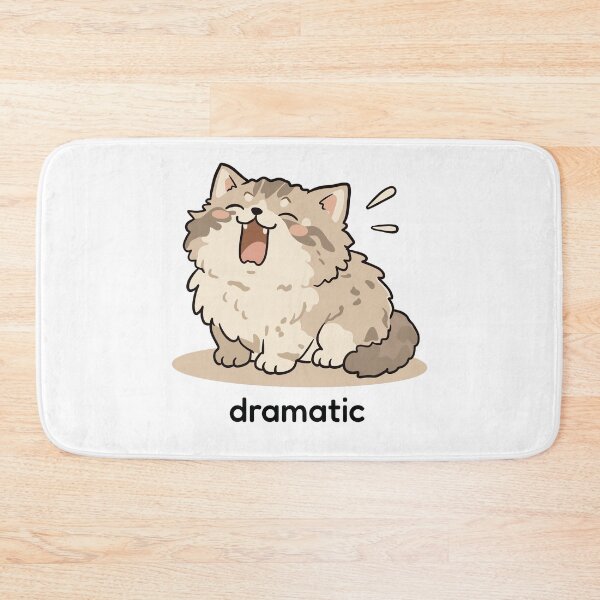 Item preview, Dramatic Fluffy Cat Yelling Kawaii Illustration designed and sold by MJ ART.