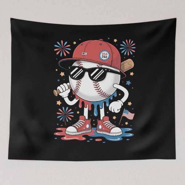 Item preview, 250th Anniversary USA Independence Baseball ice Cream drip designed and sold by TyraYoung.