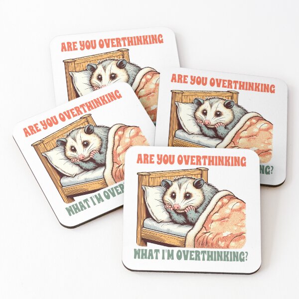Item preview, Anxiety Opossum Are You Overthinking What I'm Overthinking Long Sleeve T-Shirt designed and sold by kevincuellar.