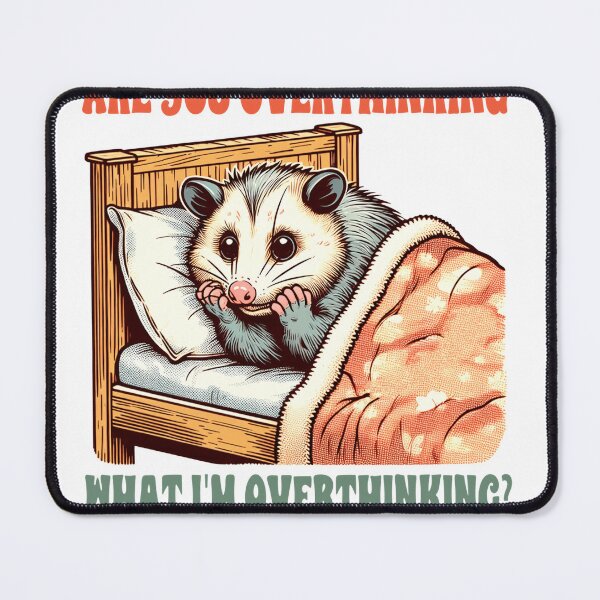 Item preview, Anxiety Opossum Are You Overthinking What I'm Overthinking Long Sleeve T-Shirt designed and sold by kevincuellar.