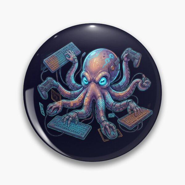 Item preview, 8 Arms Multitasking Gaming Chaos - Funny Burnout Gamer Design designed and sold by ChaosNest.