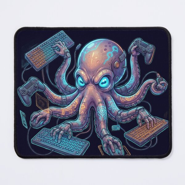 Item preview, 8 Arms Multitasking Gaming Chaos - Funny Burnout Gamer Design designed and sold by ChaosNest.