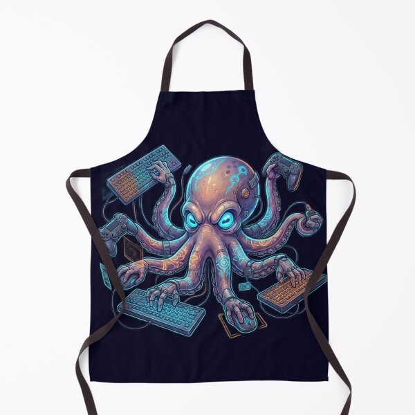 Item preview, 8 Arms Multitasking Gaming Chaos - Funny Burnout Gamer Design designed and sold by ChaosNest.