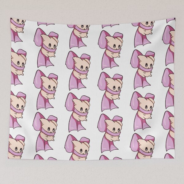 Item preview, Cute Kawaii Coquette Puppy with Pink Bow Illustration designed and sold by LYAN-STORE.