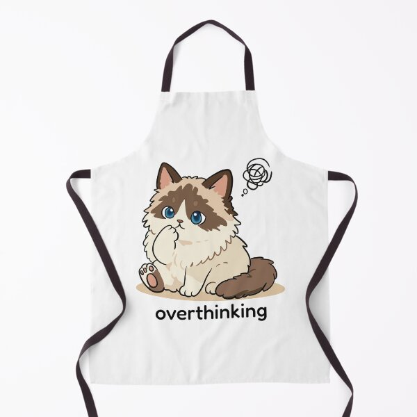 Item preview, Fluffy Ragdoll Cat Overthinking Swirly Thought Cloud designed and sold by MJ ART.