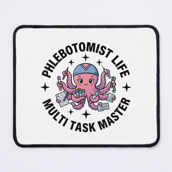 Item preview, Cute Octopus Phlebotomist Multi Task Master Funny Medical Lab Tech Gift for Phlebotomy Week designed and sold by ClinicalHubs.
