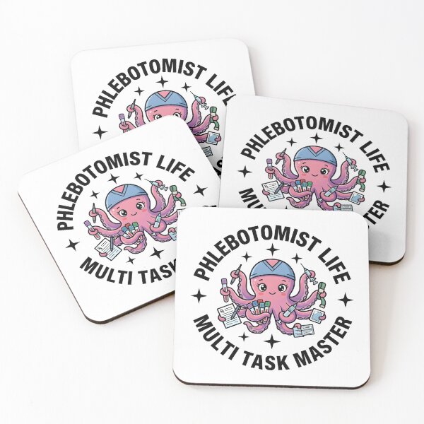 Item preview, Cute Octopus Phlebotomist Multi Task Master Funny Medical Lab Tech Gift for Phlebotomy Week designed and sold by ClinicalHubs.