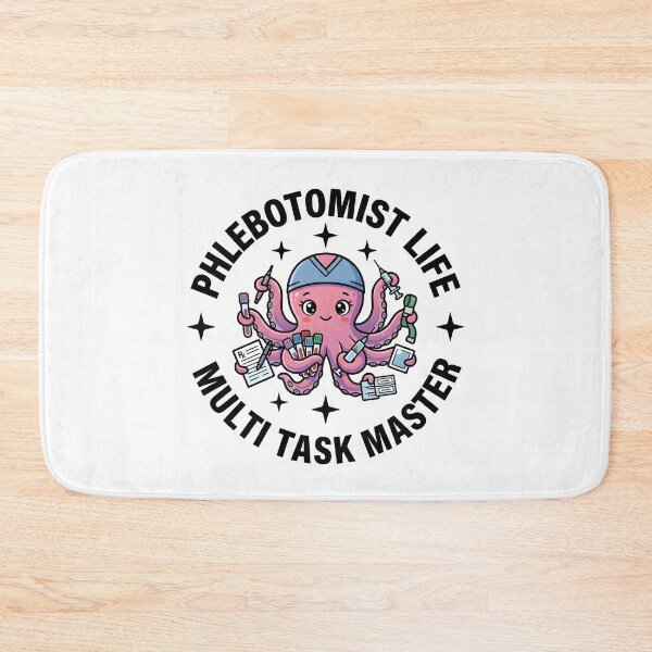 Item preview, Cute Octopus Phlebotomist Multi Task Master Funny Medical Lab Tech Gift for Phlebotomy Week designed and sold by ClinicalHubs.