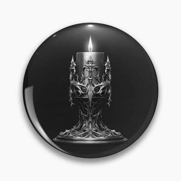 Item preview, Gothic Candle Illustration | Black and White Dark Decor Art designed and sold by inkoutninja.
